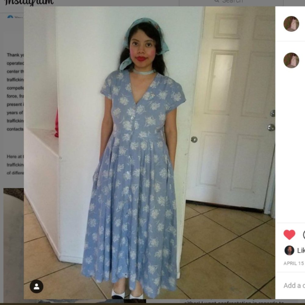 Vinatge Blue Prairie Dress